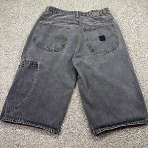 Black Marithe Francois Girbaud Jorts Stone Washed Y2K Baggy Style Long